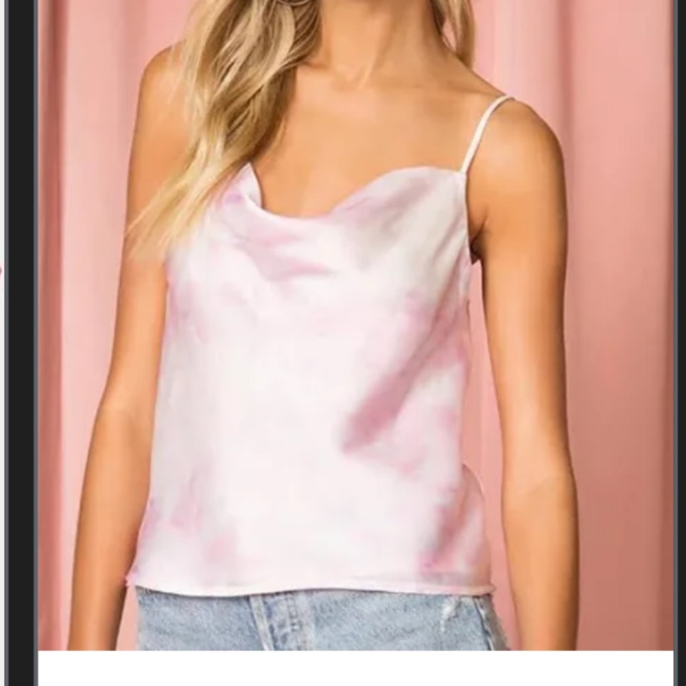 Superdown Pink Tie Dye Silk Tank
⁩